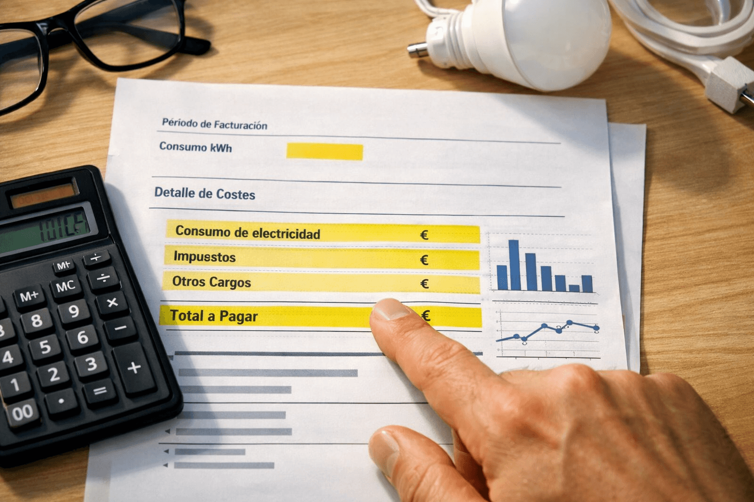 Errores habituales en la factura electrica en Espana